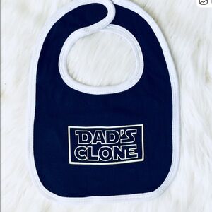 ❤️EXTRA 50% OFF❗️”Dad’s Clone” Navy Blue Baby Bib - Dad's Clone Design